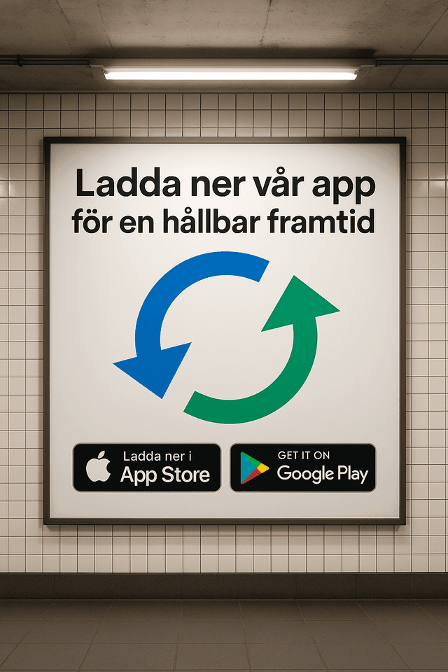 Generation Z återvinningsreklam för Pantappen i Stockholms tunnelbana